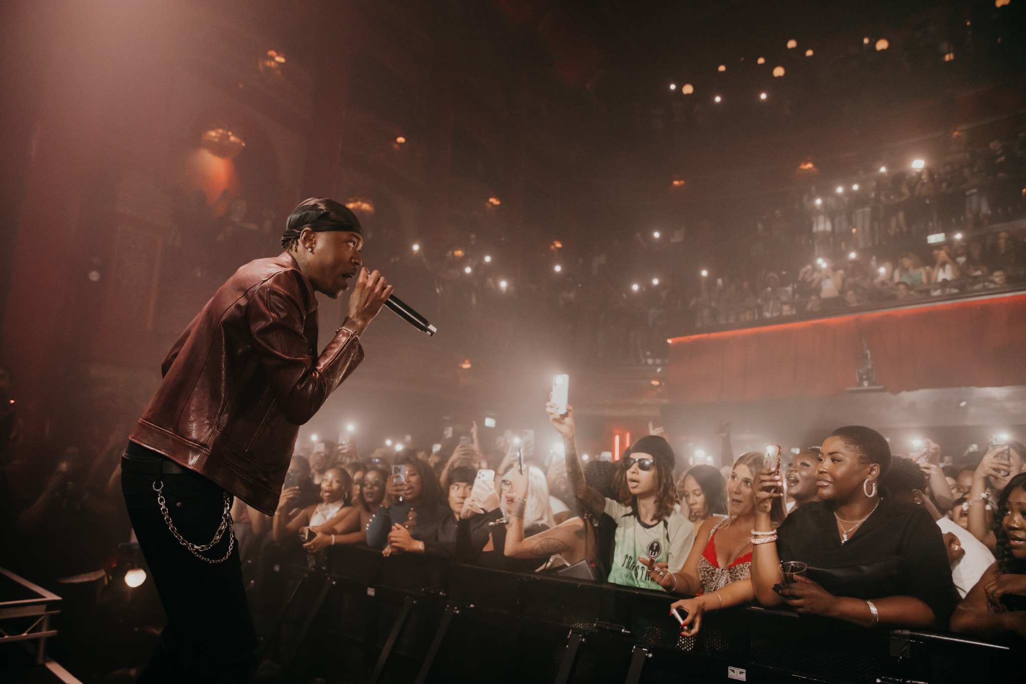 Skillibeng performing before a large crowd at KOKO in London.